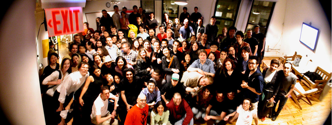 Winter 2003 panorama photo of ITP students